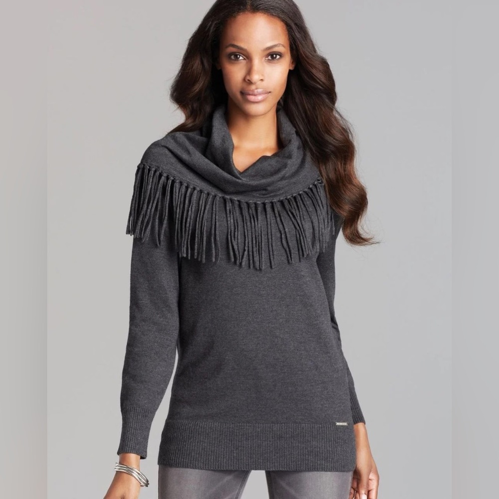 Michael Kors✨Fringe Cowl Neck Sweater